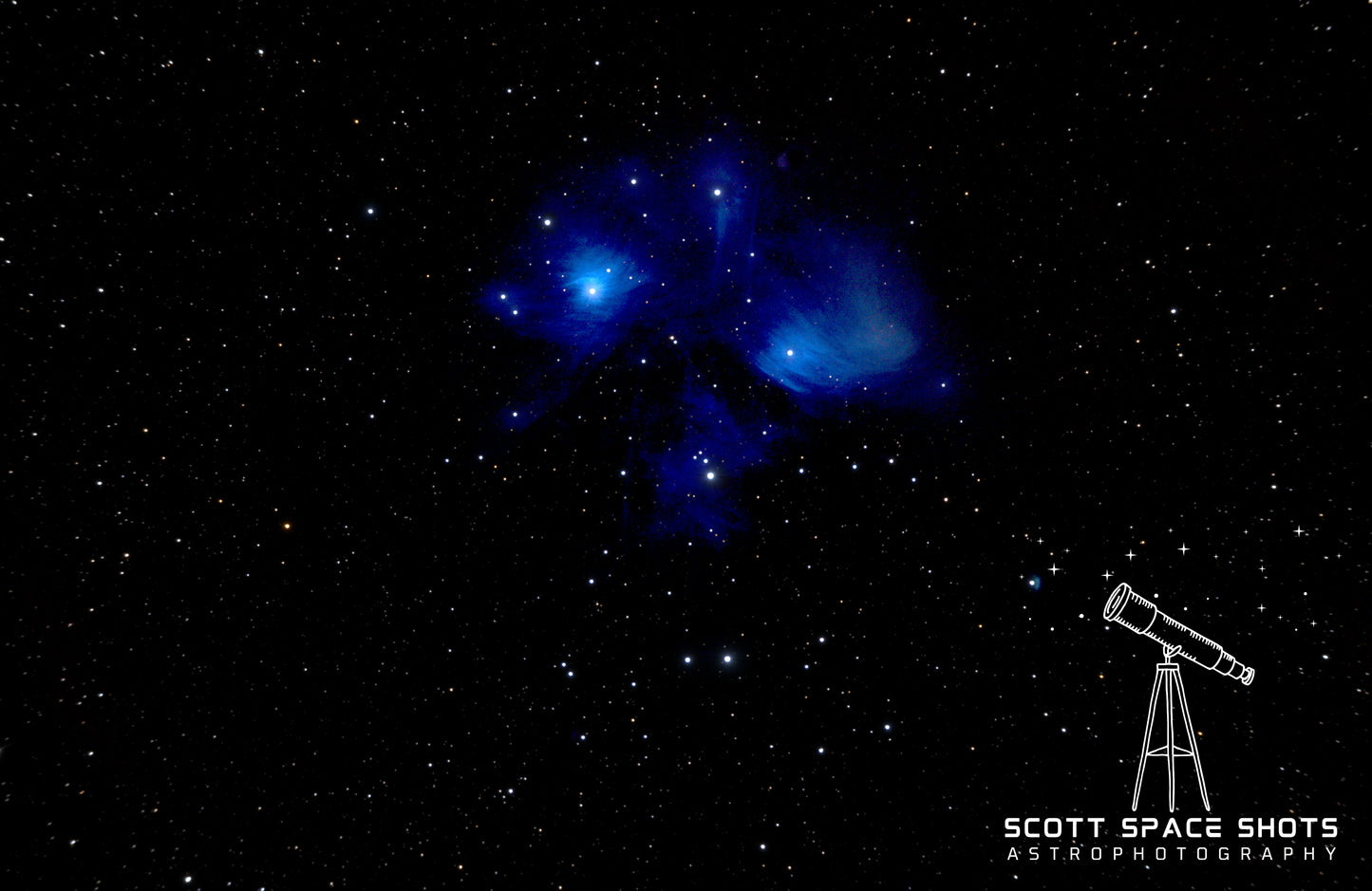 Pleiades Printed on Metal in Various Galactic Sizes