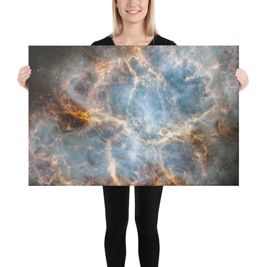 Crab Nebula from JWST Printed on Canvas in Galactic Sizes