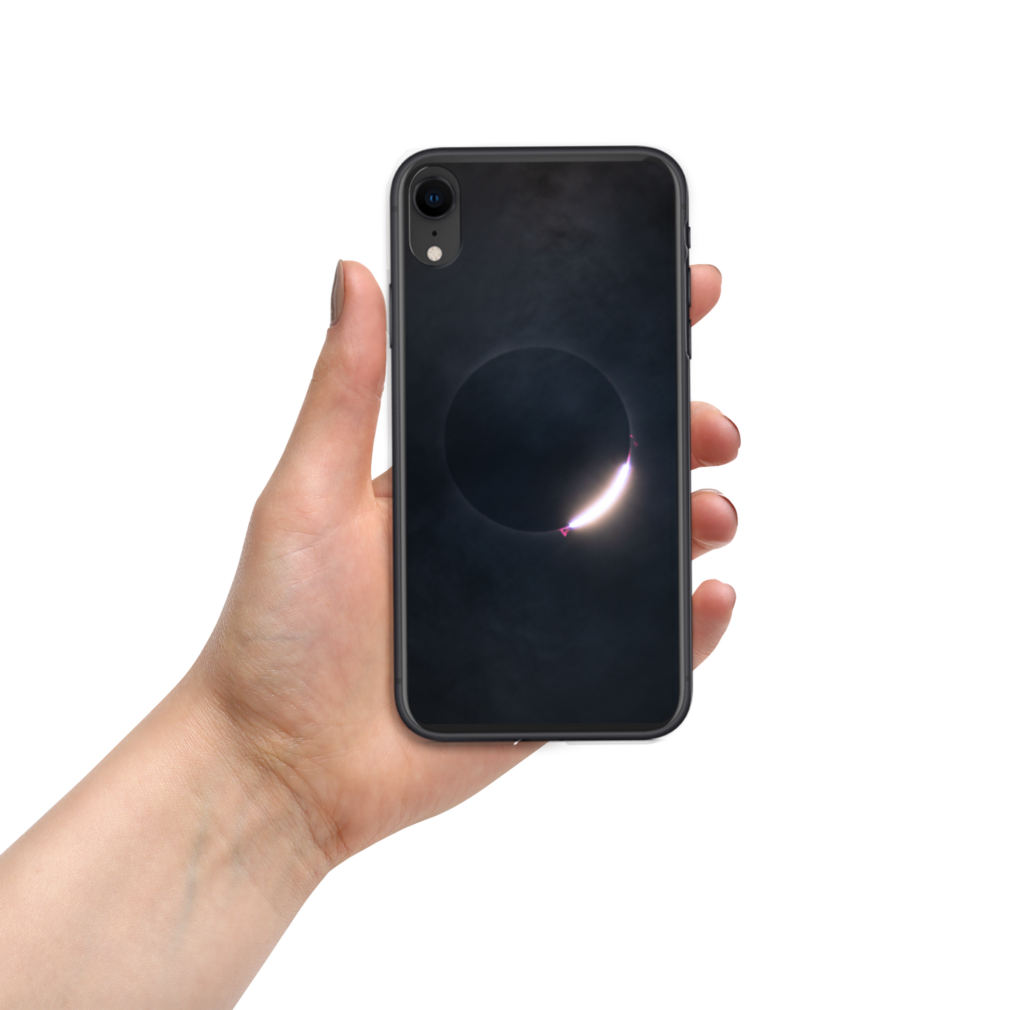 2024 Solar Eclipse Diamond Ring iPhone Clear Case - Protect Your iPhone with Stellar Style ๐๐