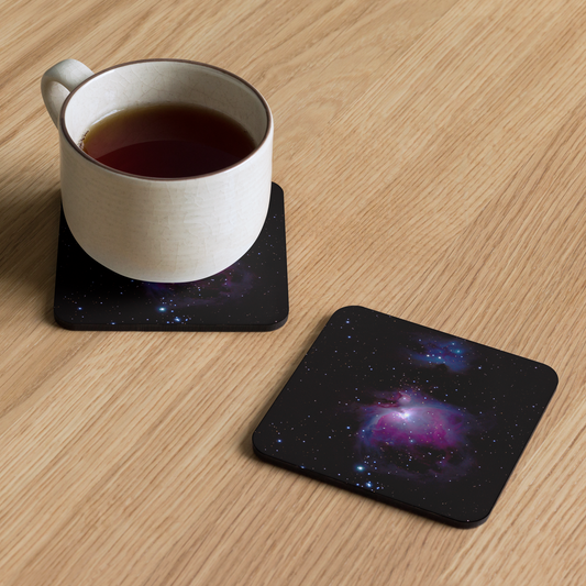 Orion Nebula Cosmic Coaster with Cork Backing