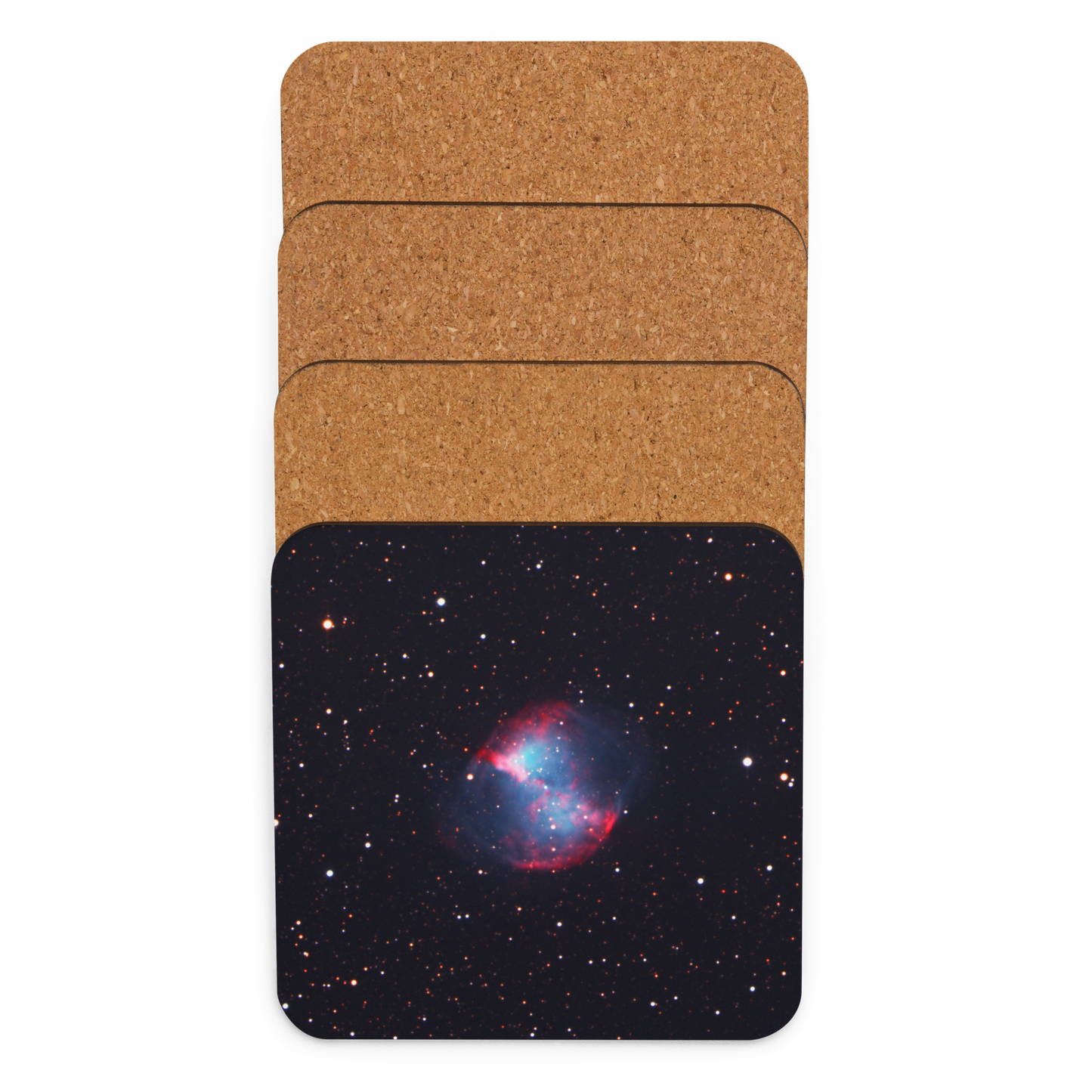 Dumbbell Nebula Coaster: A Cosmic Lift for Your Drink
