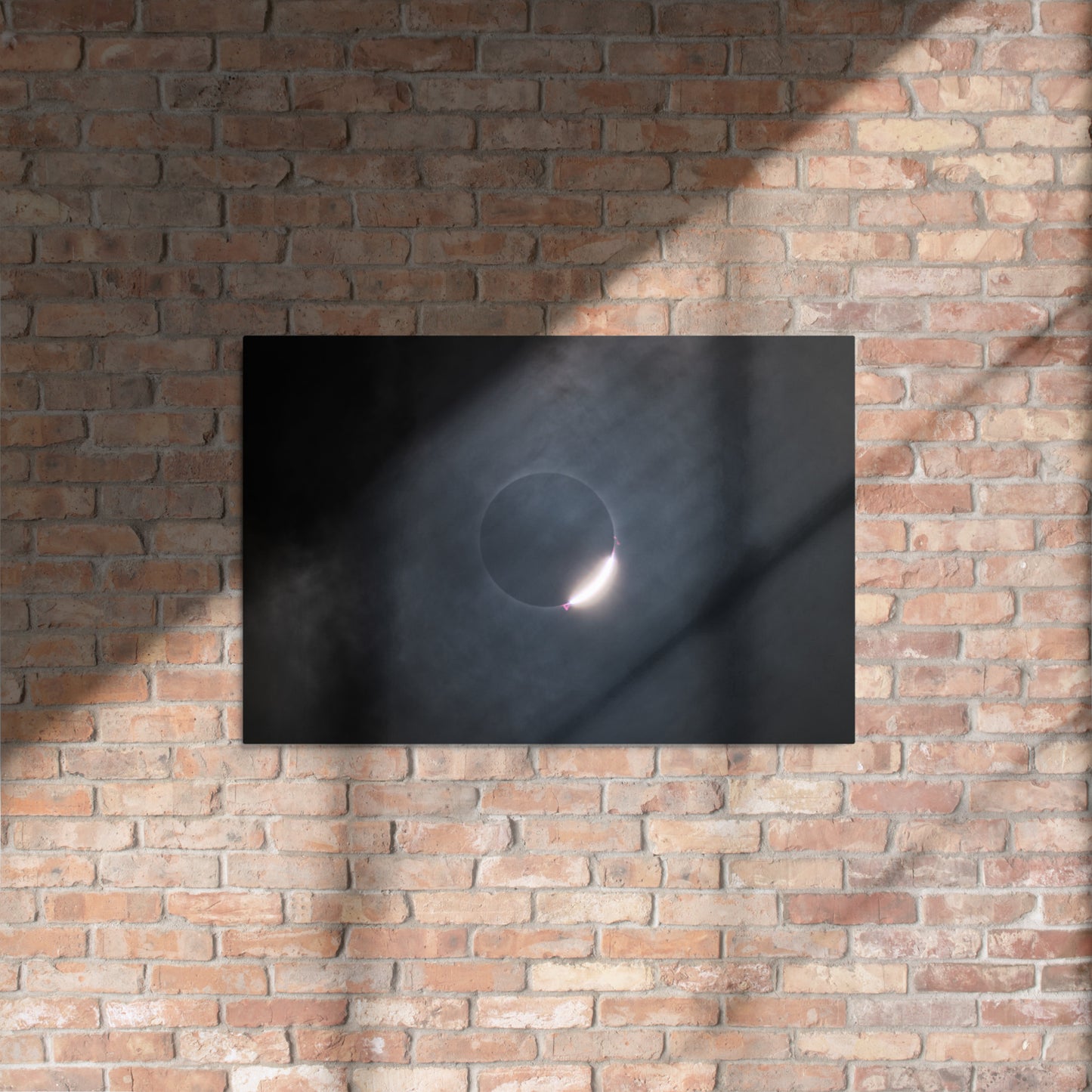 2024 Solar Eclipse Metal Print - Illuminate Your Space with Diamond Ring Radiance π