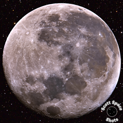 Luminous Lunar Beauty: Super Blue Moon Metal Print 12"x12"