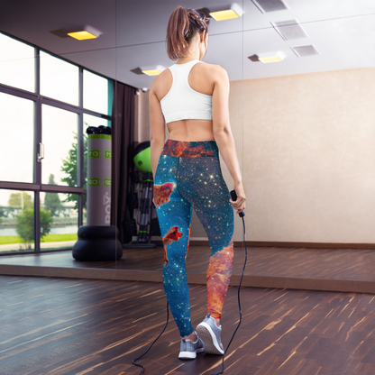 Stellar Serenity Yoga Leggings - Pillars of Creation Edition