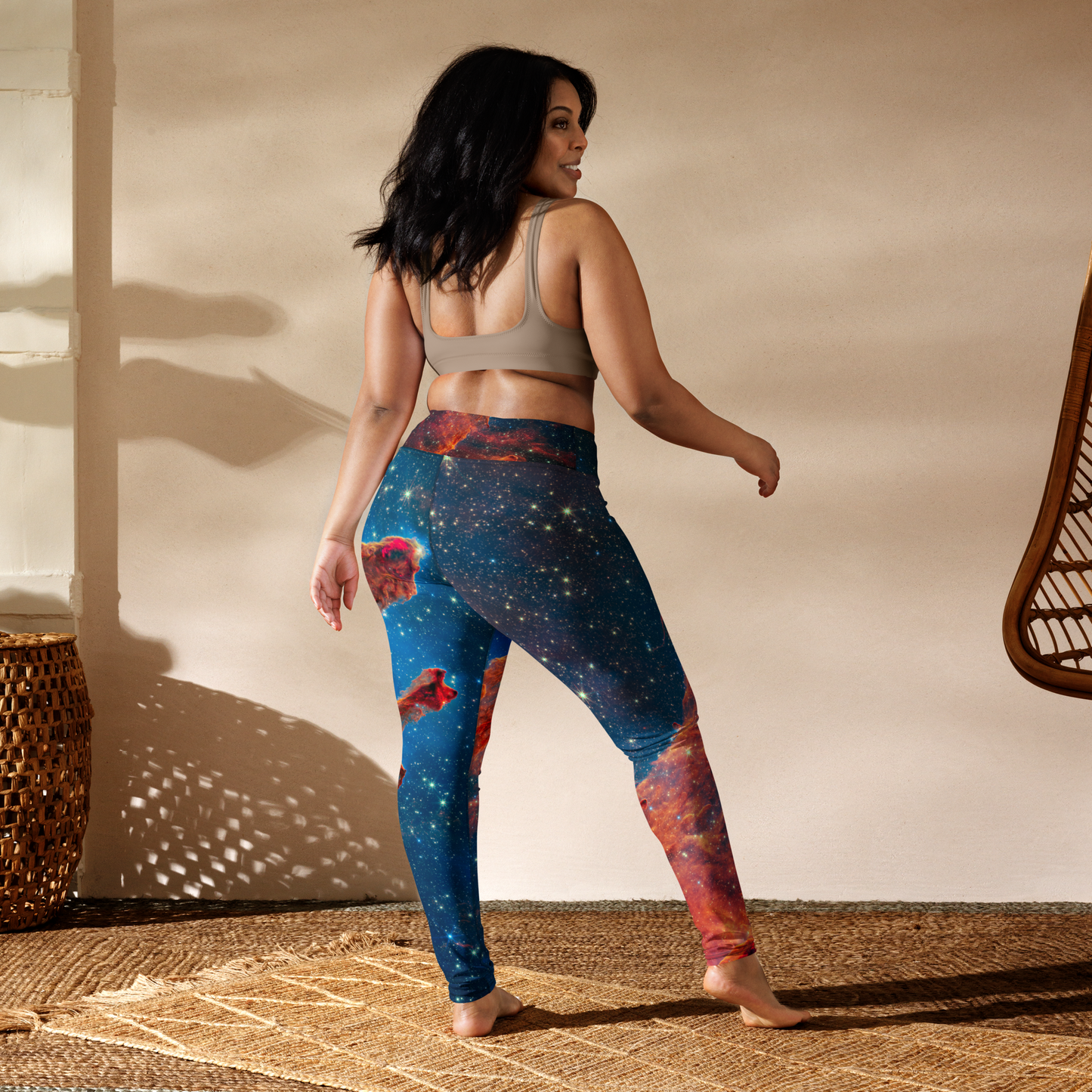 Stellar Serenity Yoga Leggings - Pillars of Creation Edition