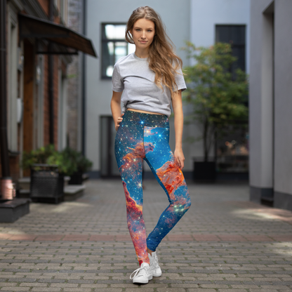 Stellar Serenity Yoga Leggings - Pillars of Creation Edition