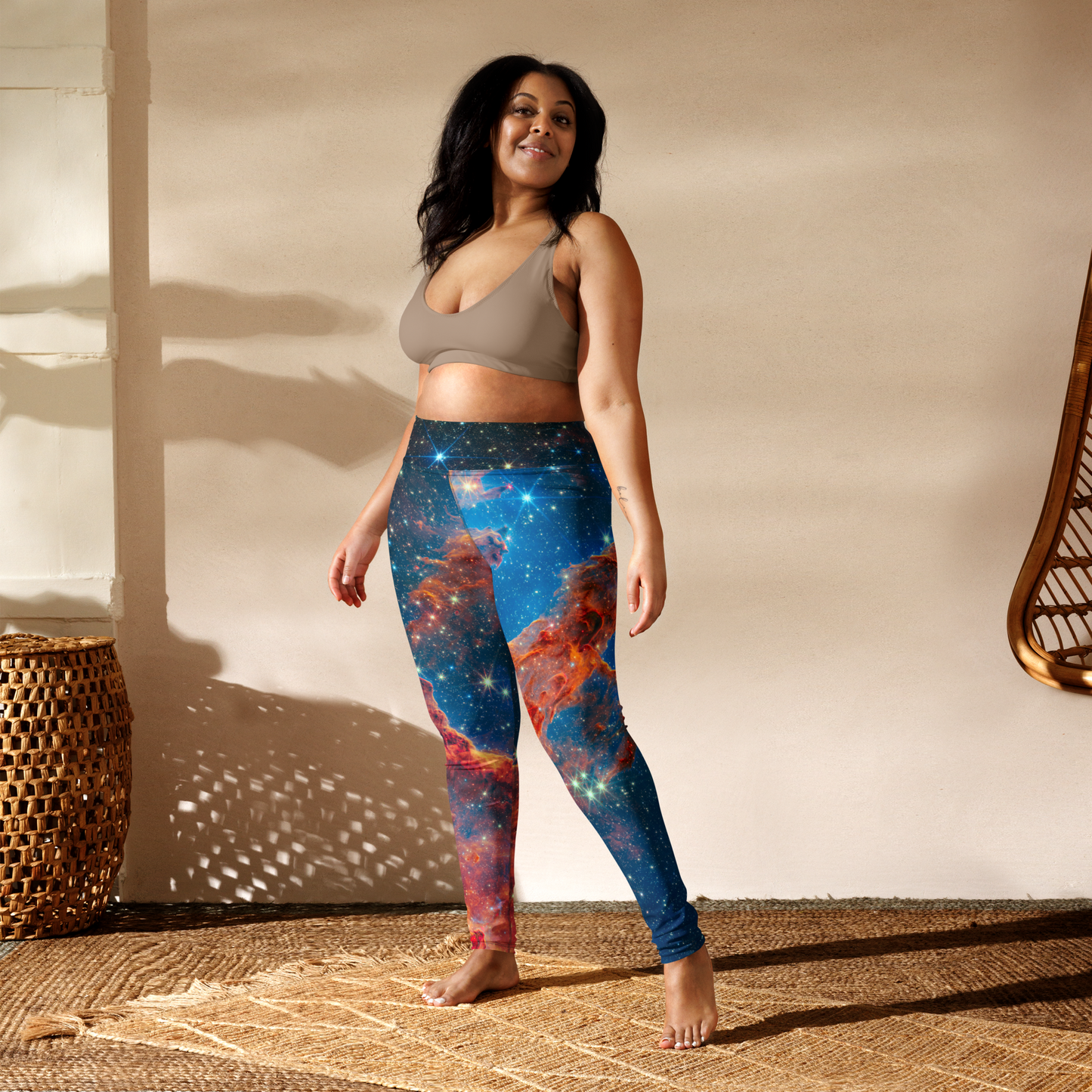 Stellar Serenity Yoga Leggings - Pillars of Creation Edition