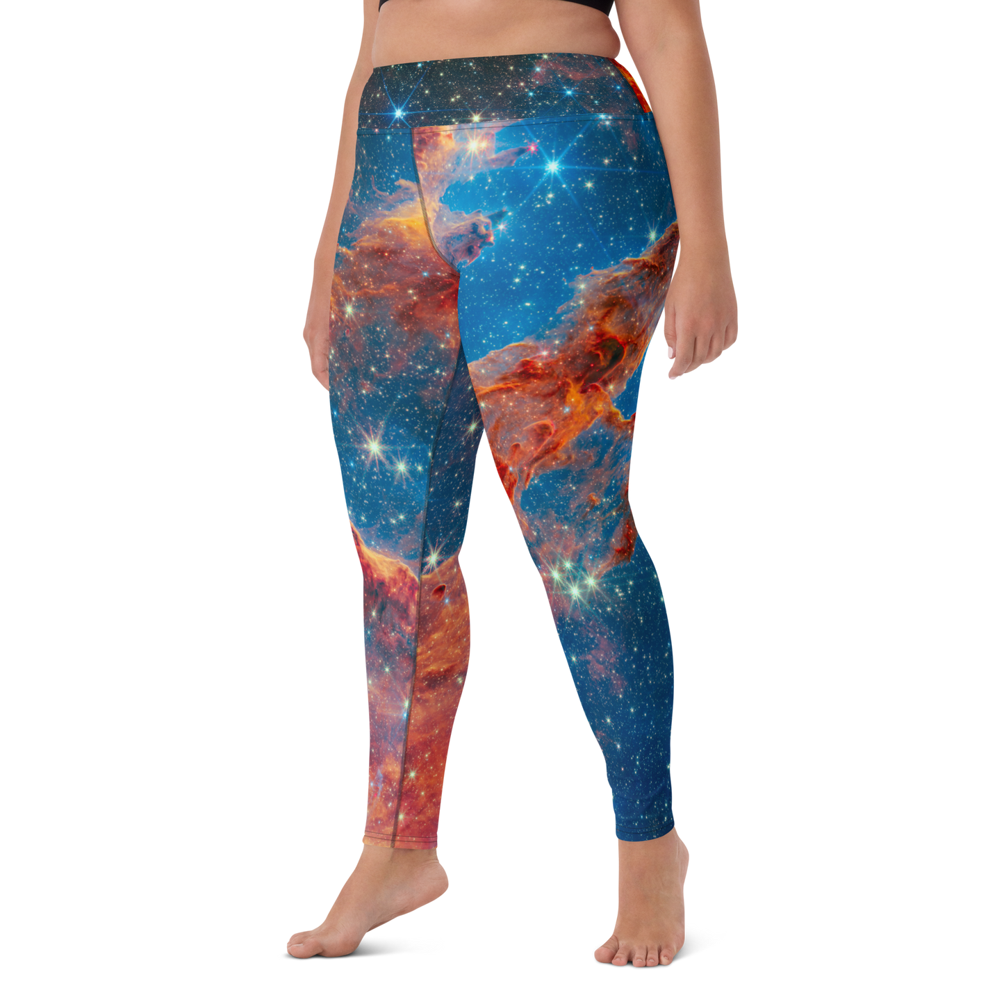 Stellar Serenity Yoga Leggings - Pillars of Creation Edition