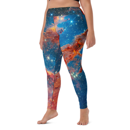 Stellar Serenity Yoga Leggings - Pillars of Creation Edition