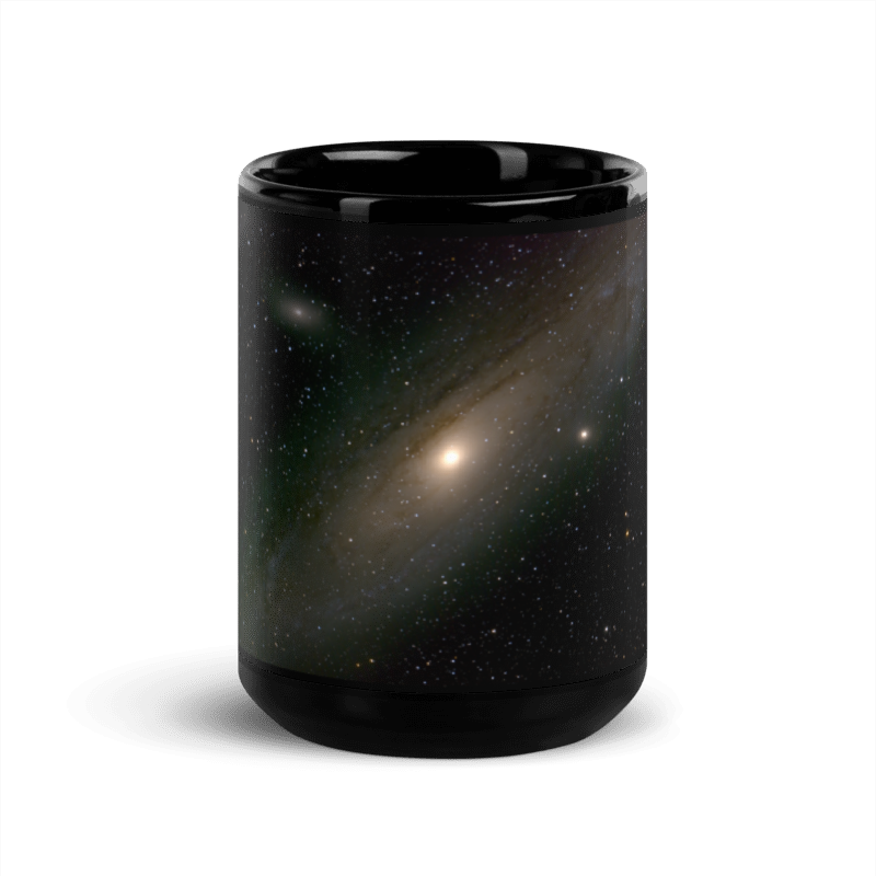 Andromeda Galaxy Black Ceramic Coffee Mug - Where Space Meets Sip