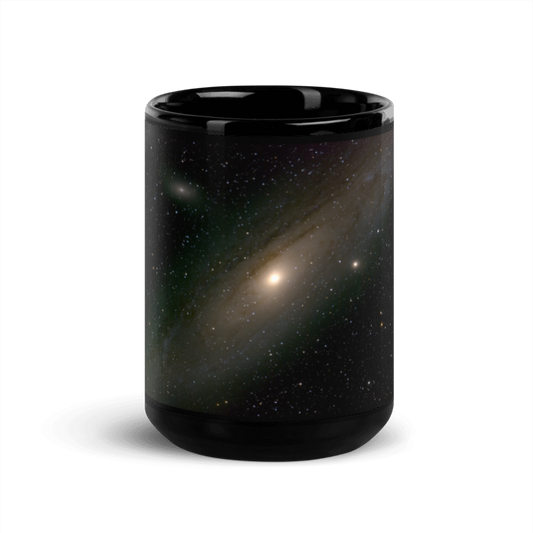 Andromeda Galaxy Black Ceramic Coffee Mug - Where Space Meets Sip