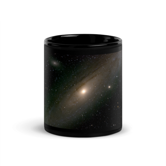 Andromeda Galaxy Black Ceramic Coffee Mug - Where Space Meets Sip
