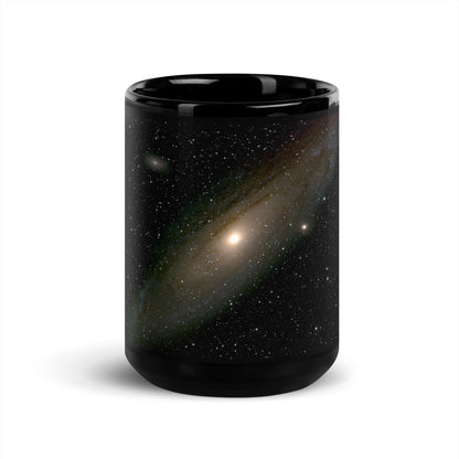 Andromeda Galaxy Black Ceramic Coffee Mug - Where Space Meets Sip