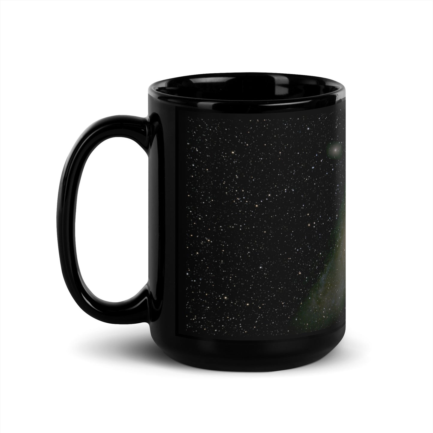 Andromeda Galaxy Black Ceramic Coffee Mug - Where Space Meets Sip