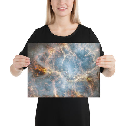 Crab Nebula from JWST Printed on Canvas in Galactic Sizes