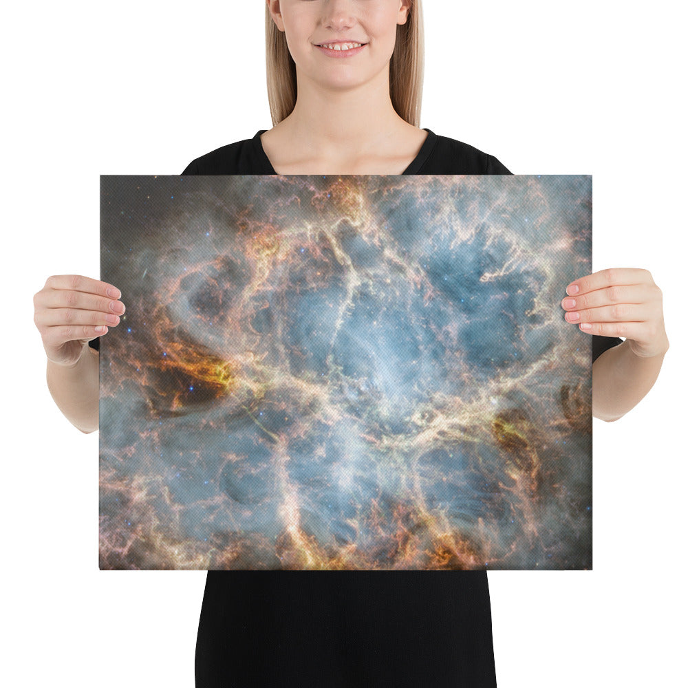 Crab Nebula from JWST Printed on Canvas in Galactic Sizes