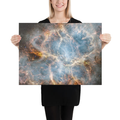 Crab Nebula from JWST Printed on Canvas in Galactic Sizes