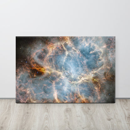 Crab Nebula from JWST Printed on Canvas in Galactic Sizes