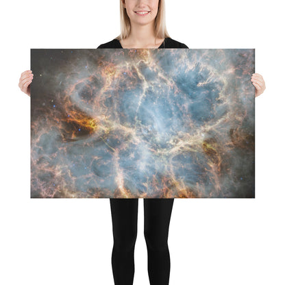 Crab Nebula from JWST Printed on Canvas in Galactic Sizes