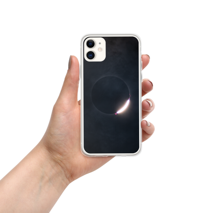 2024 Solar Eclipse Diamond Ring iPhone Clear Case - Protect Your iPhone with Stellar Style 🌞🌙