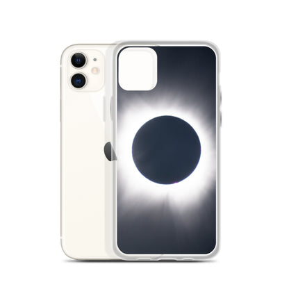 iPhone Clear Phone Case of 2024 Solar Eclipse Totality - Protect Your iPhone with Celestial Elegance 🌞🌑