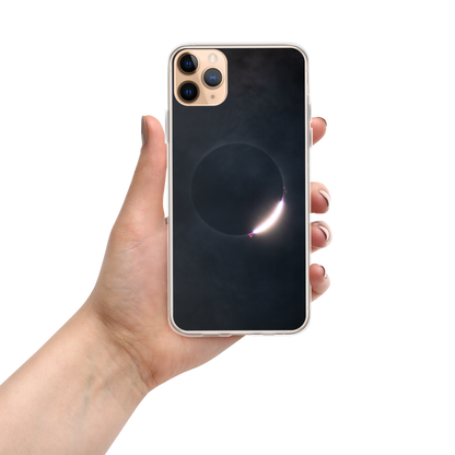 2024 Solar Eclipse Diamond Ring iPhone Clear Case - Protect Your iPhone with Stellar Style 🌞🌙