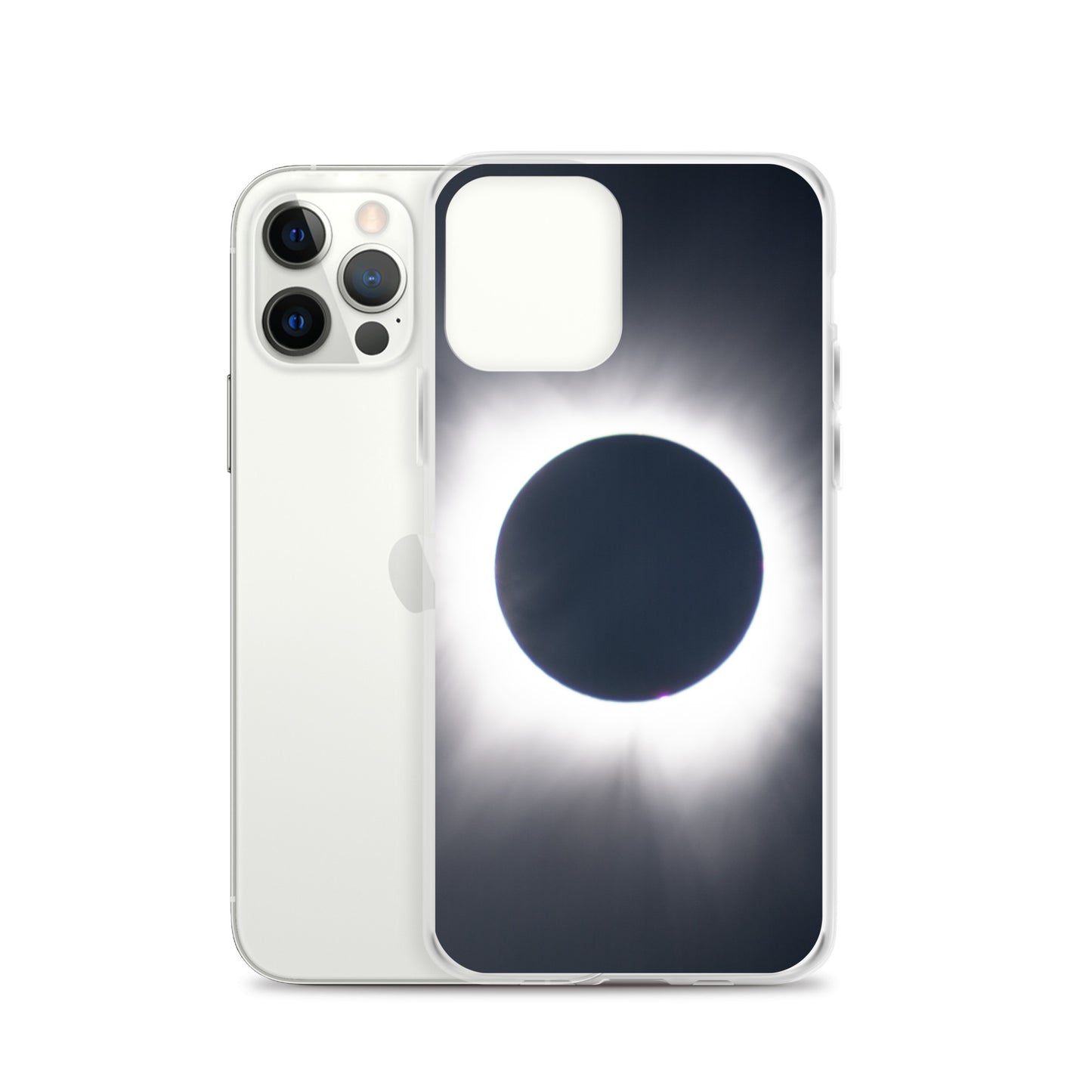 iPhone Clear Phone Case of 2024 Solar Eclipse Totality - Protect Your iPhone with Celestial Elegance 🌞🌑