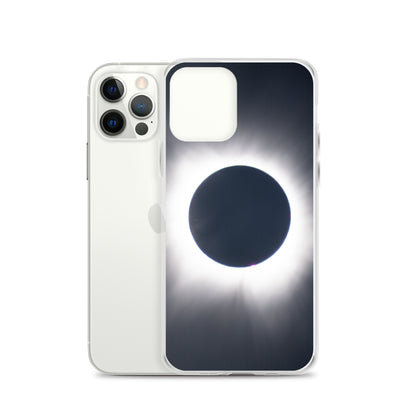 iPhone Clear Phone Case of 2024 Solar Eclipse Totality - Protect Your iPhone with Celestial Elegance 🌞🌑
