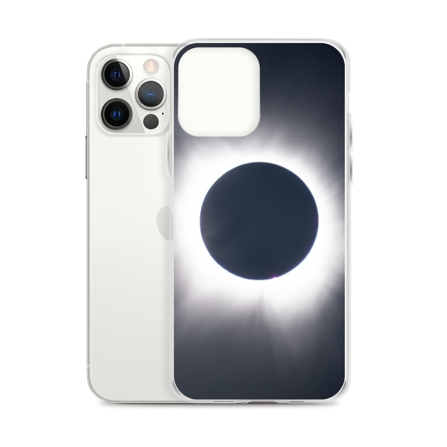 iPhone Clear Phone Case of 2024 Solar Eclipse Totality - Protect Your iPhone with Celestial Elegance 🌞🌑