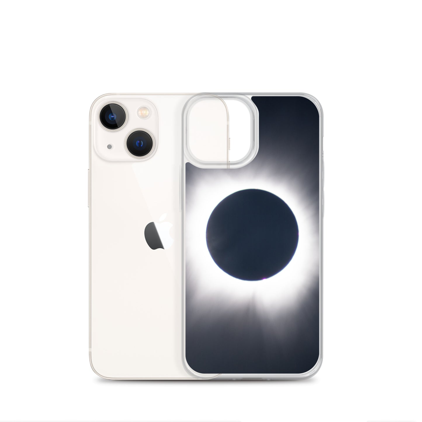 iPhone Clear Phone Case of 2024 Solar Eclipse Totality - Protect Your iPhone with Celestial Elegance 🌞🌑