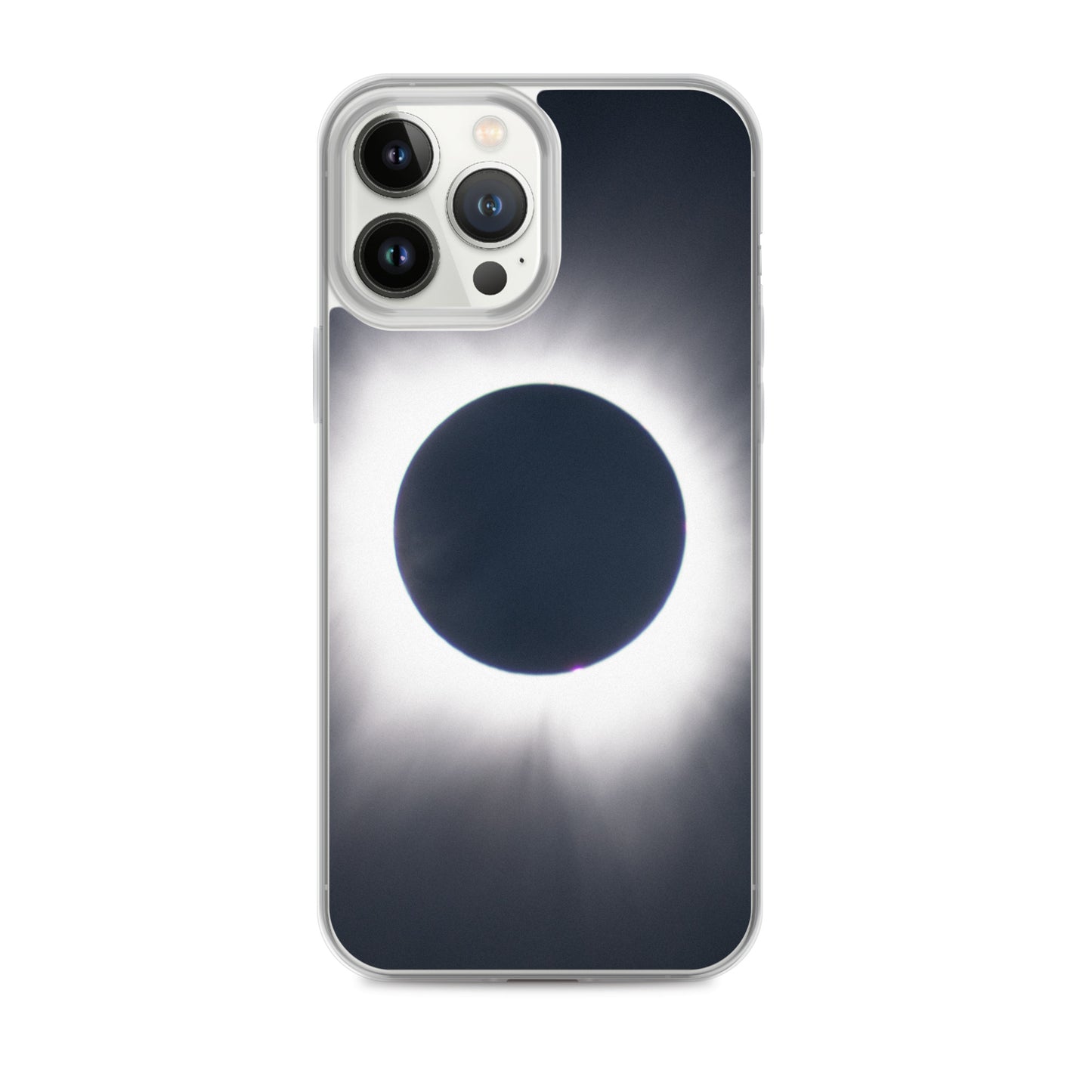 iPhone Clear Phone Case of 2024 Solar Eclipse Totality - Protect Your iPhone with Celestial Elegance 🌞🌑