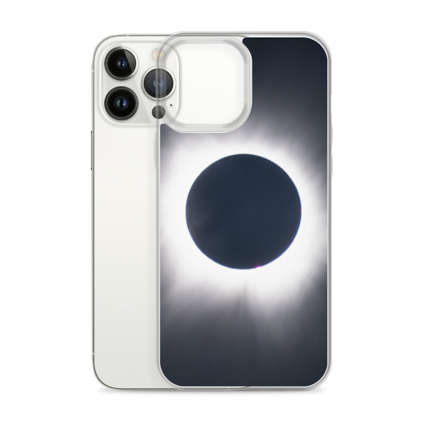 iPhone Clear Phone Case of 2024 Solar Eclipse Totality - Protect Your iPhone with Celestial Elegance 🌞🌑