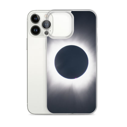 iPhone Clear Phone Case of 2024 Solar Eclipse Totality - Protect Your iPhone with Celestial Elegance 🌞🌑