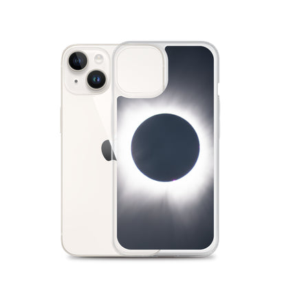 iPhone Clear Phone Case of 2024 Solar Eclipse Totality - Protect Your iPhone with Celestial Elegance 🌞🌑