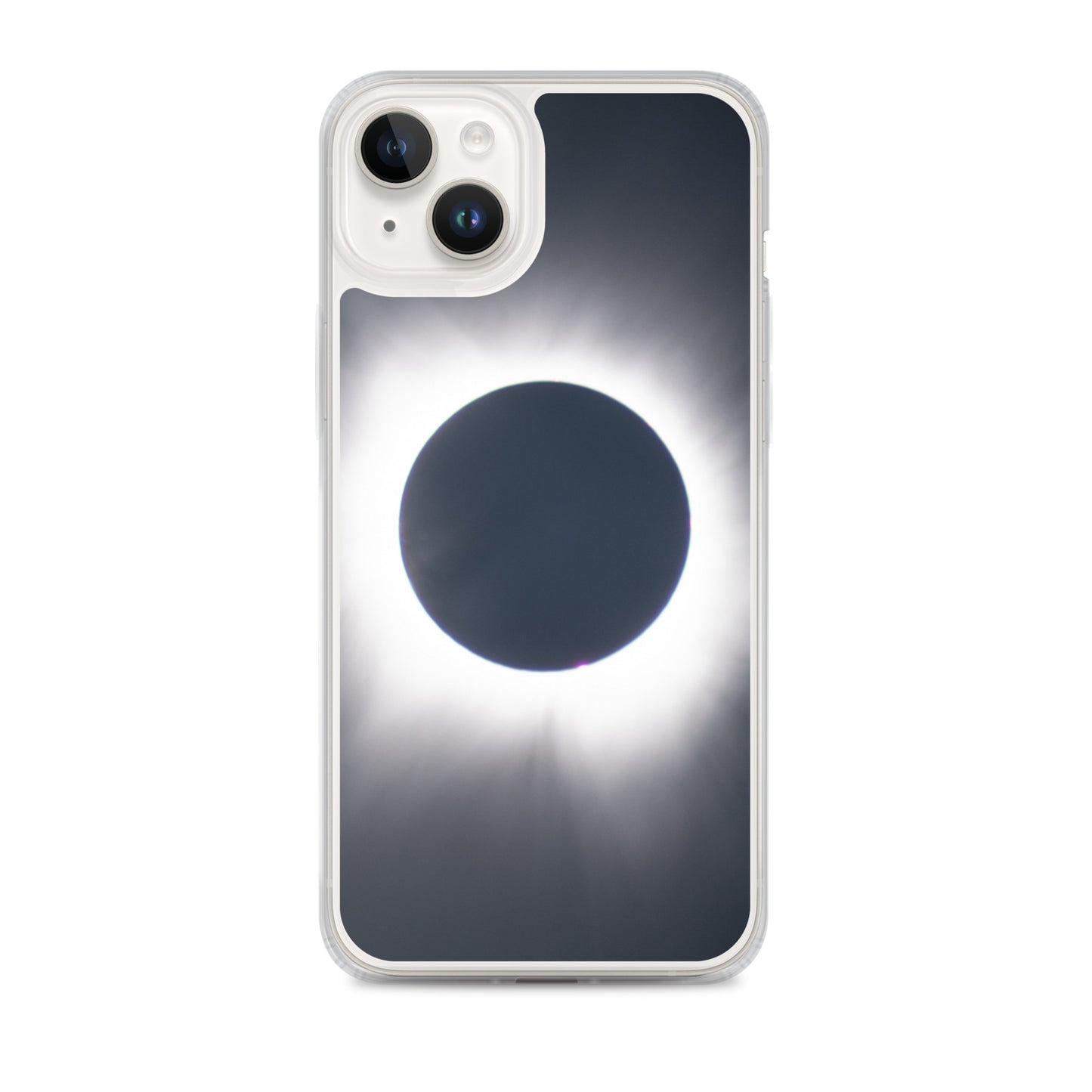 iPhone Clear Phone Case of 2024 Solar Eclipse Totality - Protect Your iPhone with Celestial Elegance 🌞🌑