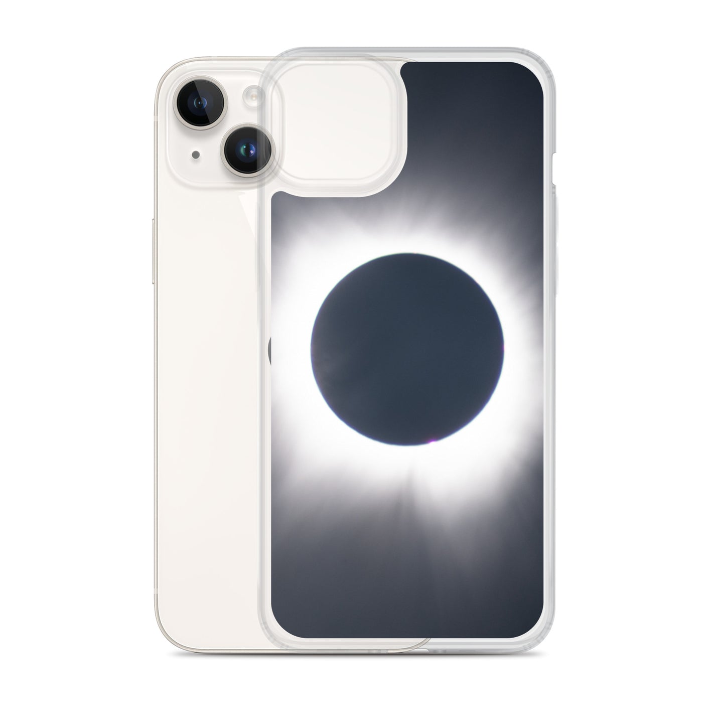 iPhone Clear Phone Case of 2024 Solar Eclipse Totality - Protect Your iPhone with Celestial Elegance 🌞🌑