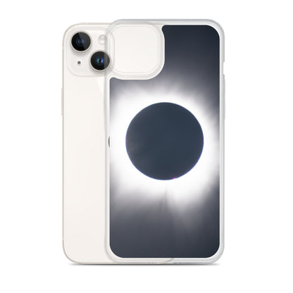 iPhone Clear Phone Case of 2024 Solar Eclipse Totality - Protect Your iPhone with Celestial Elegance 🌞🌑