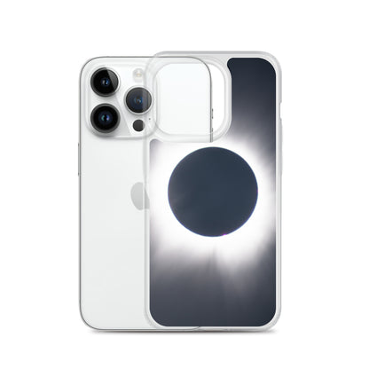 iPhone Clear Phone Case of 2024 Solar Eclipse Totality - Protect Your iPhone with Celestial Elegance 🌞🌑