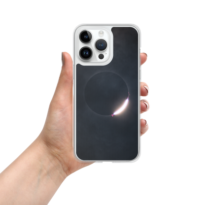 2024 Solar Eclipse Diamond Ring iPhone Clear Case - Protect Your iPhone with Stellar Style 🌞🌙