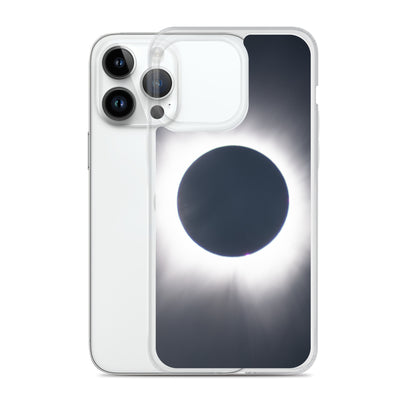 iPhone Clear Phone Case of 2024 Solar Eclipse Totality - Protect Your iPhone with Celestial Elegance 🌞🌑