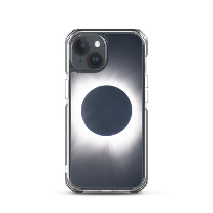 iPhone Clear Phone Case of 2024 Solar Eclipse Totality - Protect Your iPhone with Celestial Elegance 🌞🌑