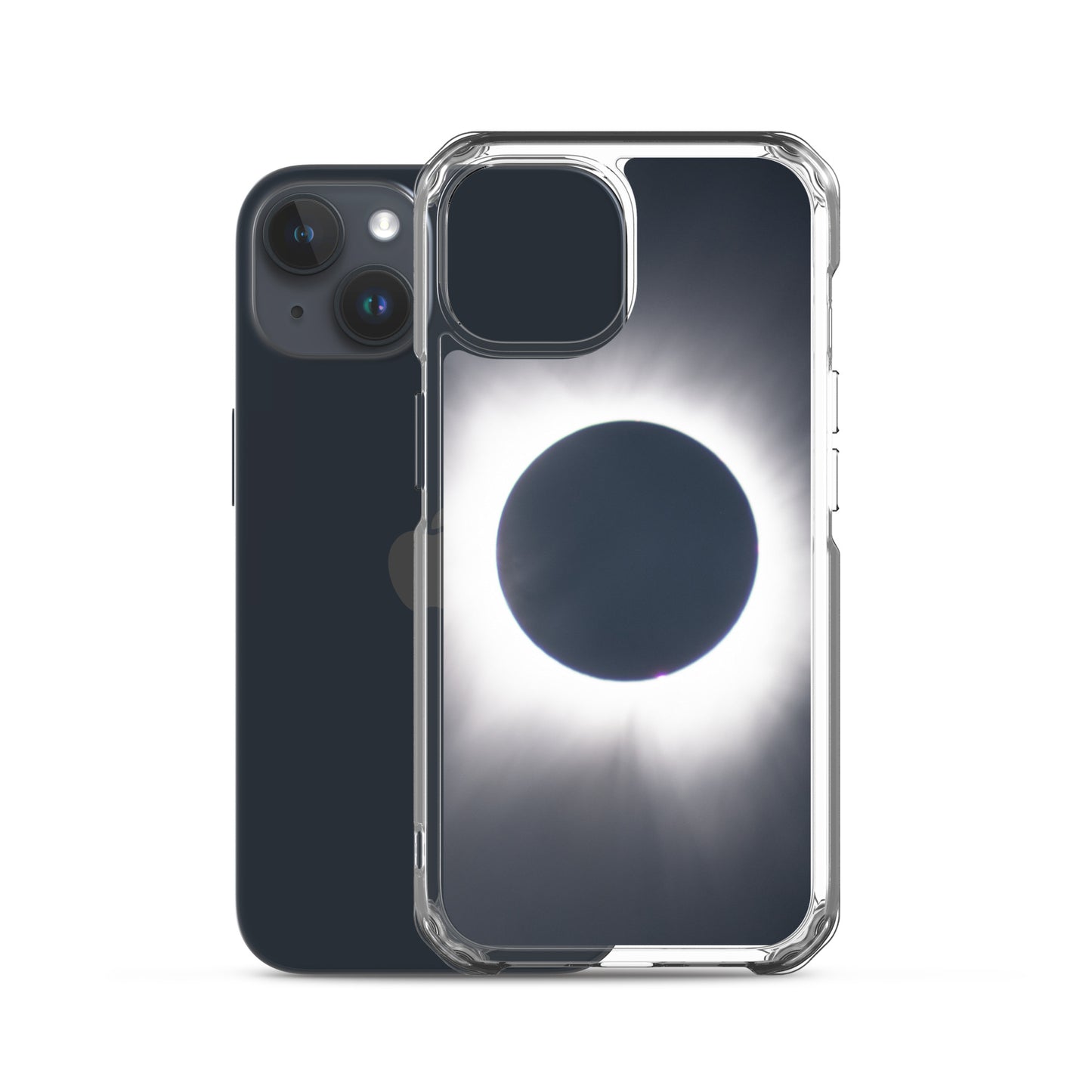 iPhone Clear Phone Case of 2024 Solar Eclipse Totality - Protect Your iPhone with Celestial Elegance 🌞🌑