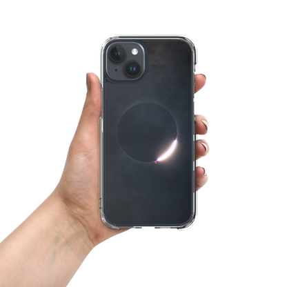 2024 Solar Eclipse Diamond Ring iPhone Clear Case - Protect Your iPhone with Stellar Style 🌞🌙