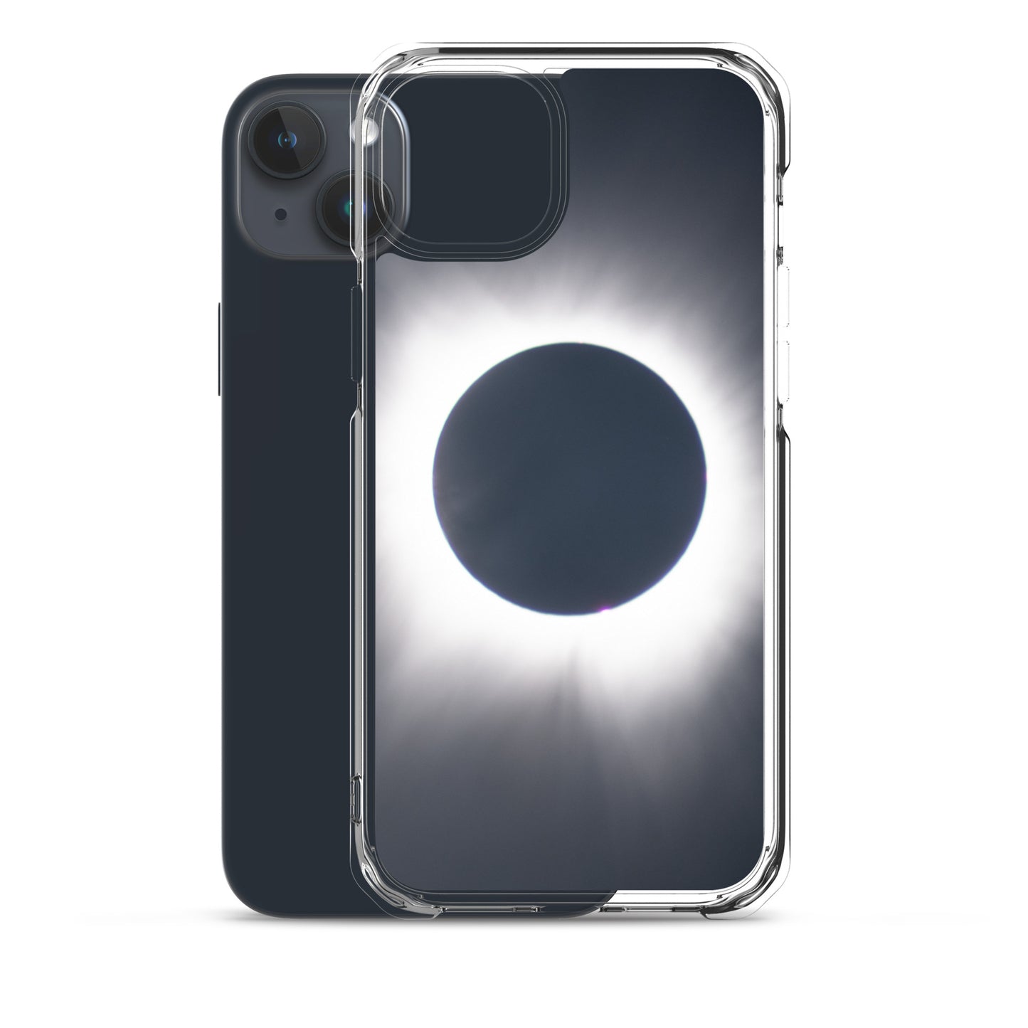 iPhone Clear Phone Case of 2024 Solar Eclipse Totality - Protect Your iPhone with Celestial Elegance 🌞🌑
