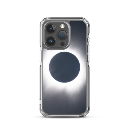 iPhone Clear Phone Case of 2024 Solar Eclipse Totality - Protect Your iPhone with Celestial Elegance 🌞🌑