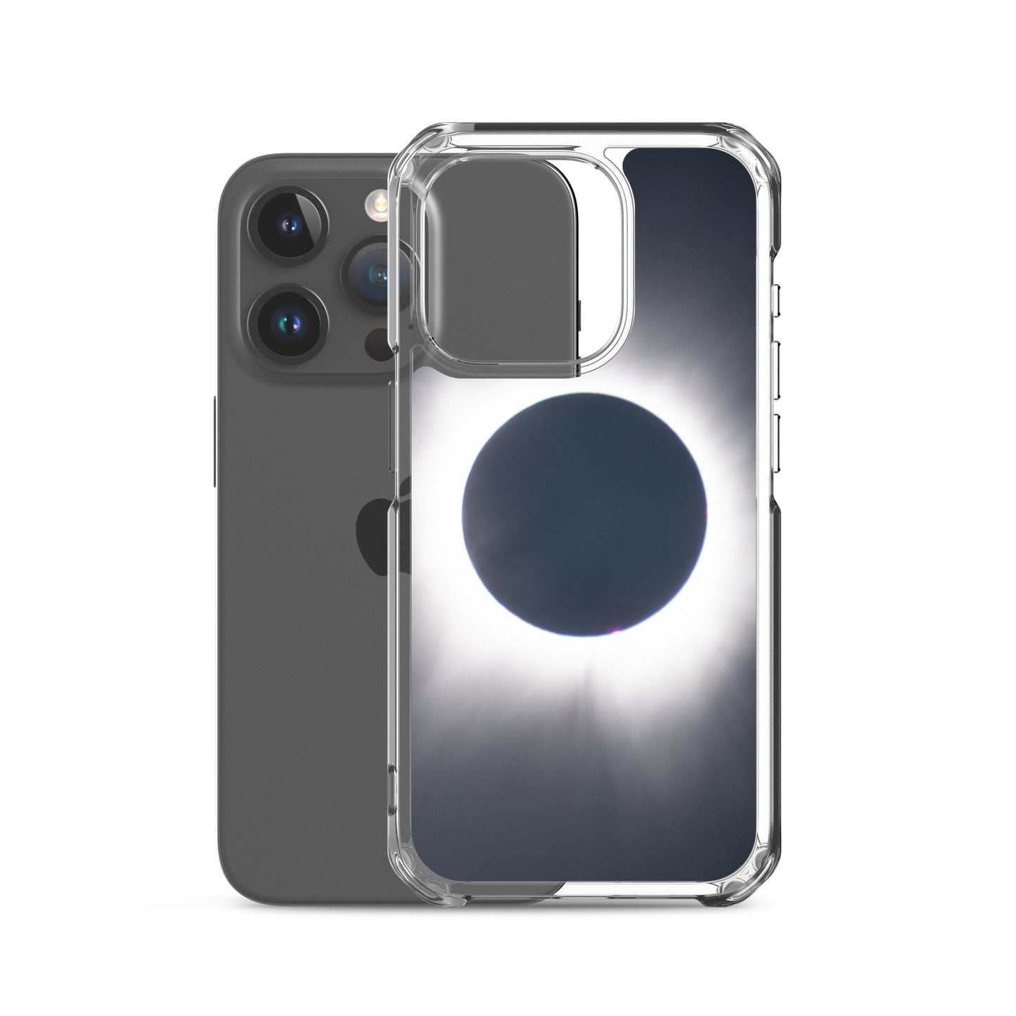 iPhone Clear Phone Case of 2024 Solar Eclipse Totality - Protect Your iPhone with Celestial Elegance 🌞🌑