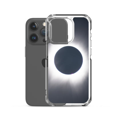 iPhone Clear Phone Case of 2024 Solar Eclipse Totality - Protect Your iPhone with Celestial Elegance 🌞🌑