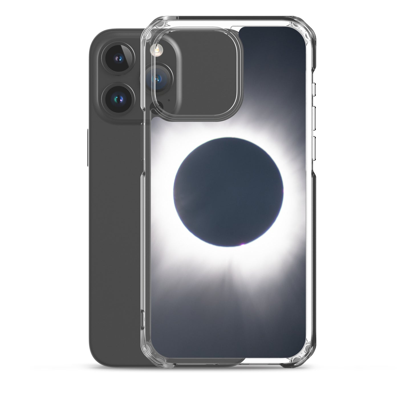 iPhone Clear Phone Case of 2024 Solar Eclipse Totality - Protect Your iPhone with Celestial Elegance 🌞🌑