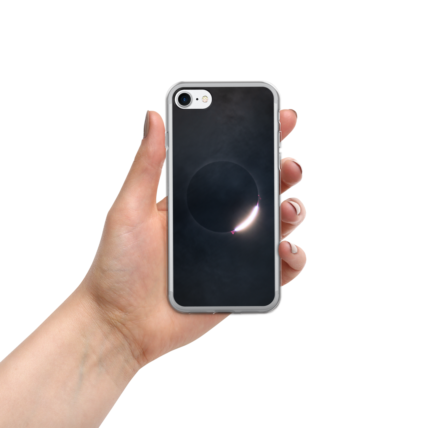 2024 Solar Eclipse Diamond Ring iPhone Clear Case - Protect Your iPhone with Stellar Style 🌞🌙