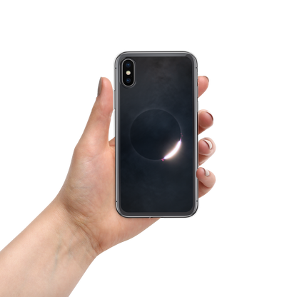 2024 Solar Eclipse Diamond Ring iPhone Clear Case - Protect Your iPhone with Stellar Style 🌞🌙